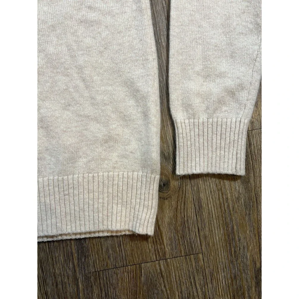 J. Crew Crewneck Super Soft Lambs Wool Blend Beige Sweater Men's Size Large